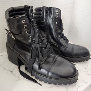 Madden NYC Women's Combat Boots Black 8M